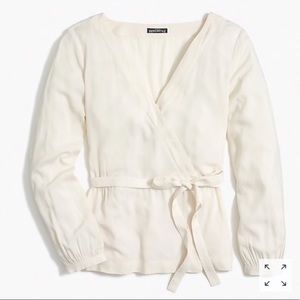 Ivory Faux Wrap shirt